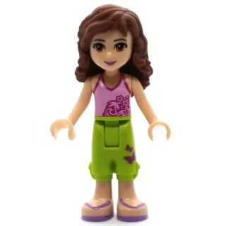 Olivia - Bright Pink Top, Lime Trousers