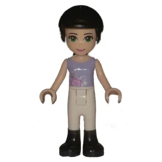 Emma - Lavender Top, White Trousers