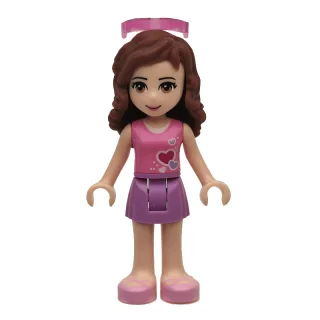 Olivia - Dark Pink Top, Medium Lavender Skirt, Safety Goggles