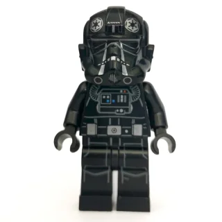 TIE Pilot, Printed Legs, Two Silver Stripes on Helmet, Silver Belt Pouches, Open Mouth