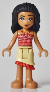 Moana - Red/Pink Shirt, Tan Skirt