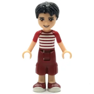 Nate - White/Red Shirt, Dark Red Trousers
