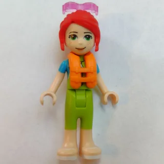 Mia - Lime/Azure Wet Suit, Trans-Purple Glasses