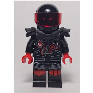Mr. E with Helmet with Trans-Red Visor