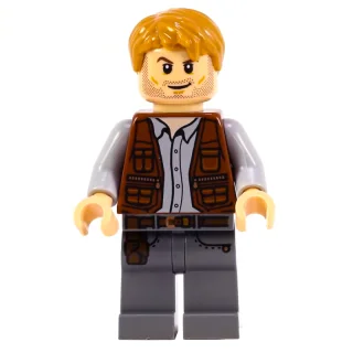 Owen Grady with Reddish Brown Vest, and Dark Bluish Gray Legs with Holster