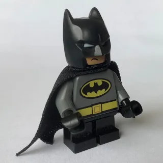 Batman, Dark Bluish Gray Suit, Black Cape and Cowl, Short Legs
