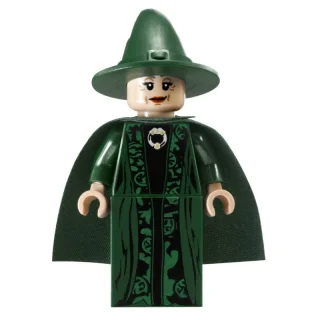 Professor Minerva McGonagall, Dark Green Robes, Hat, and Cape