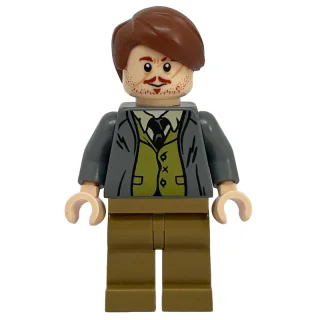 Remus Lupin, Dark Bluish Gray Jacket over Olive Green Vest