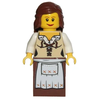 Maiden (Fantasy Era) - Brown Skirt, Reddish Brown Hair