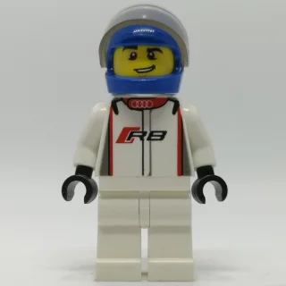 Race Driver, White Torso, White Legs, Blue Helmet, Audi