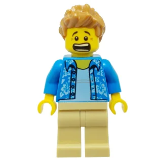 Dark Azure Torso, Tan Legs, Medium Nougat Hair