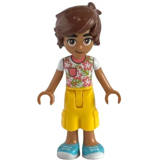 Leo - White/Coral Top, Yellow Pants