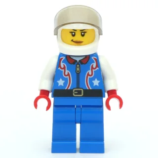 Driver - Blue Torso, Blue Legs, White Helmet