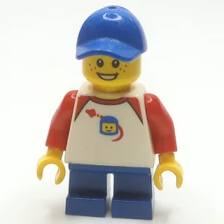 Kid - White Torso, Blue Legs, Blue Cap