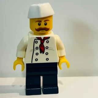 Chef, Red Neckerchief, Dark Blue Legs, Butcher's Hat