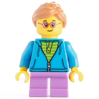 Kid - Dark Azure Torso, Medium Lavender Legs, Medium Nougat Hair