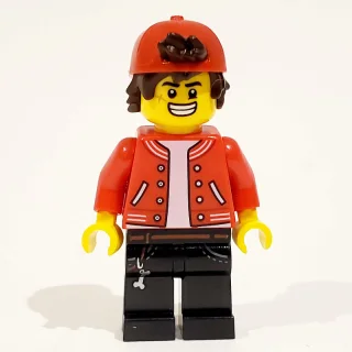 Jack Davids, Red Jacket with Backwards Red Cap