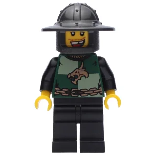 Knight, Dark Green, Wide Brim Helmet