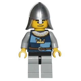Knight, Dark Blue, Helmet, Happy / Scared