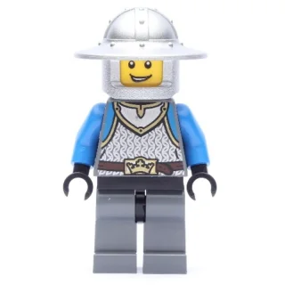 Knight, Blue, Wide Brim Helmet
