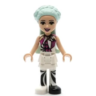 Minifigurka Stella - White Top, White Skirt, Light Aqua Hair