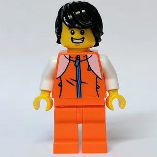 Orange Torso, Orange Legs, Black Hair