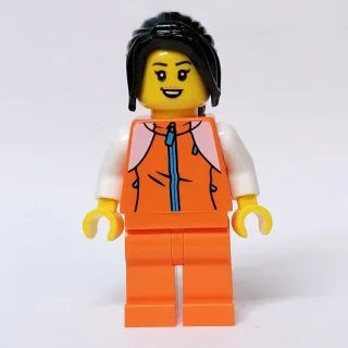Orange Torso, Orange Legs, Black Hair