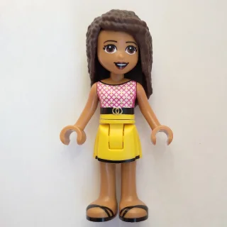 Andrea - Magenta and White Top, Yellow Skirt