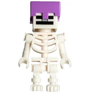 Skeleton, Square Skull, Medium Lavender Helmet (78132 Torso)