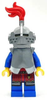 Knight, Woman, Chestplate, Helmet with Grille and Red Plume