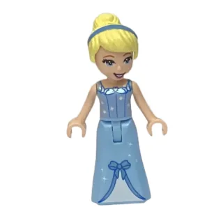 Cinderella - Bright Light Blue Dress, White Under-Dress - Thin Hinge