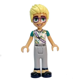 Olly - White Top, Light Bluish Grey Pants