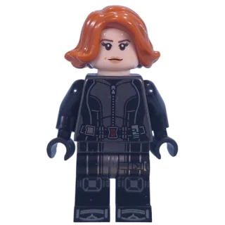 Minifigurka Black Widow, Pearl Dark Gray Jumpsuit, Medium Azure Highlights