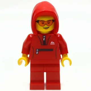 Man, Red Tracksuit with Hood