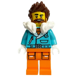 Arctic Explorer, Captain Nautilus, Medium Azure Jacket, Orange Legs, White Fur Collar