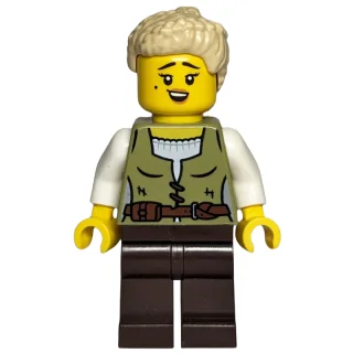 Carpenter, Olive Green Torso, Dark Brown Legs