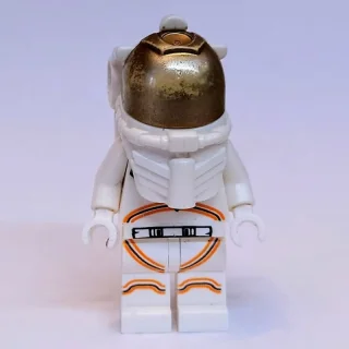 Astronaut - White Torso and Legs, Orange Trim, Smirk, Dark Tan Eyebrows