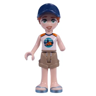 Autumn - Adventure Camp, Dark Tan Shorts, Dark Blue Cap