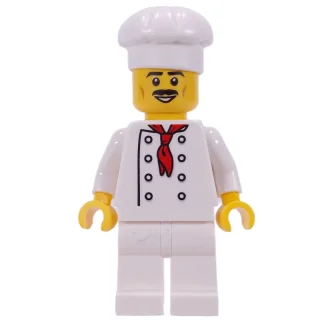 Chef - White Torso, White Legs, White Hat, White Hat