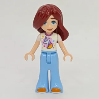 Minifigurka Paisley, White Top, Bright Light Blue Pants