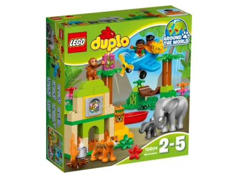 Duplo Dżungla Tropikalny las słoń tygrys małpa krokodyl