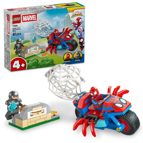 Spidey on his Motorcycle vs. Rhino