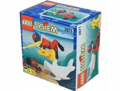 System Town biały Rekin nurek minifigurka MISB 1997