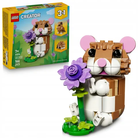 Cute Hamster with a Flower