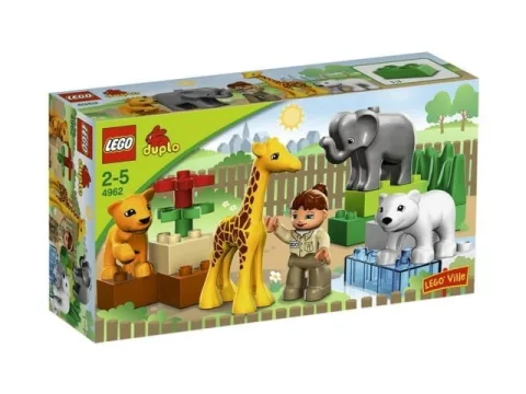 Duplo Ville Male Śłoń Miś Polarny Lew Żyrafa