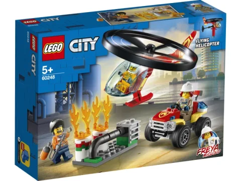 Helikopter strażacki leci na ratunek